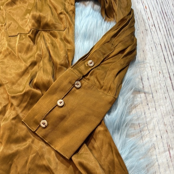 NWT Anthropologie Pilcro Long Sleeve Silky Mini Dress sz 2 - Picture 6 of 13